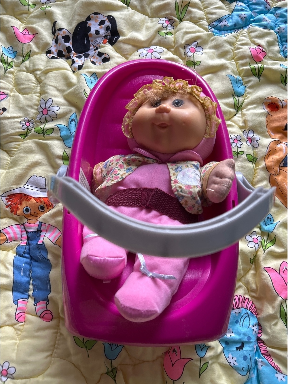 Graco Pink Doll Car Seat with Cabbage Patch Kids Doll
